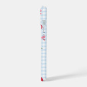 Cute Gingham Cherry iPhone Case with Bow Coquette 15 Hülle (Linke Seite)