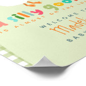 Cute Gingham Silly Goose Baby Shower Welcome Poster (Ecke)