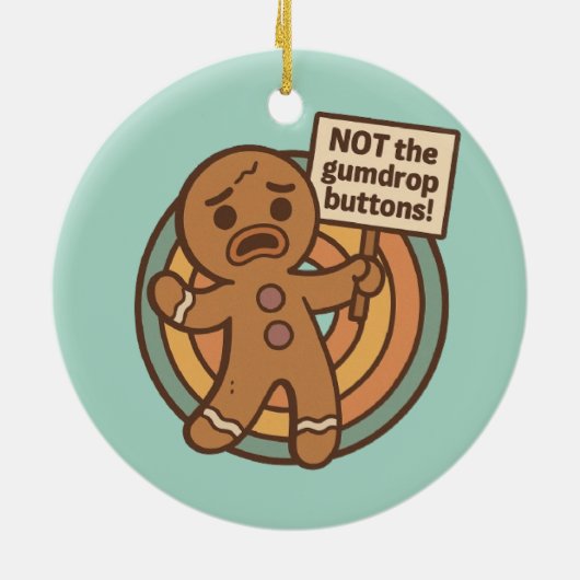 Cute Gingy Gingerbread Christmas Ornament (Hinten)