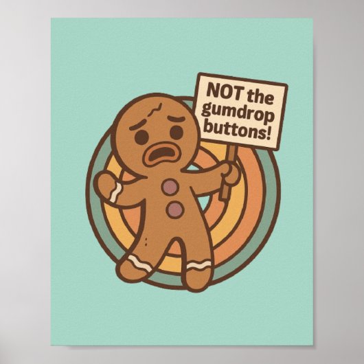 Cute Gingy Gingerbread Christmas Postcard Poster (Vorne)