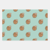 Cute Gingy Gingerbread Christmas Wrapping Paper Geschenkpapier Set (Vorderseite 3)