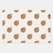 Cute Gingy Gingerbread Christmas Wrapping Paper Geschenkpapier Set (Vorderseite 2)