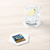 Cute Giraffe Africa - Starry Night T-Shirt Untersetzer (Vor Ort)