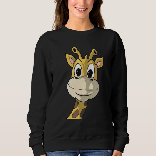 Cute Giraffe Animal Face Africa Zoo Safari 1 Sweatshirt (Vorderseite)