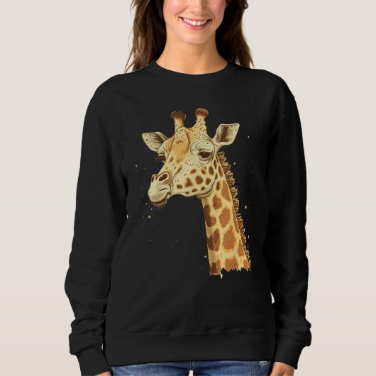 Cute Giraffe Animal on Giraffe 1 Sweatshirt (Vorderseite)
