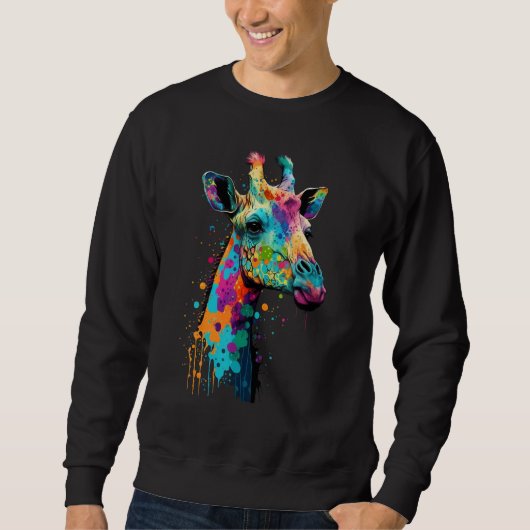 Cute Giraffe Animal on Giraffe 3 Sweatshirt (Vorderseite)