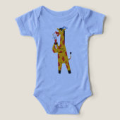 Cute Giraffe Artist Baby Infant Shower Bodysuit (Design Vorderseite)