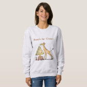 Cute Giraffe Christmas – Hand-Drawn Art Sweatshirt (Vorne ganz)