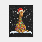 Cute Giraffe Christmas Light Funny Giraffe Lover X Fleecedecke (Vorderseite)