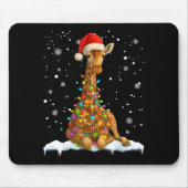 Cute Giraffe Christmas Light Funny Giraffe Lover X Mousepad (Vorne)