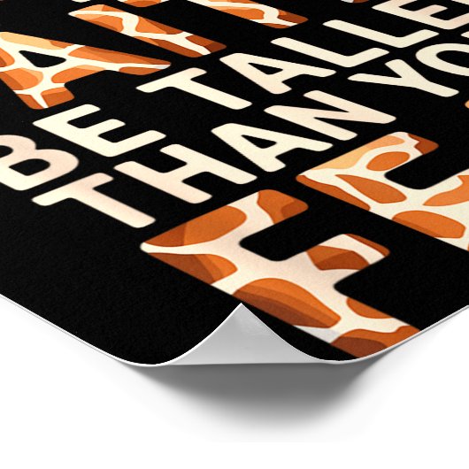 Cute Giraffe Design For Men Women Adult Safari Gir Poster (Ecke)