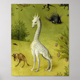 Cute Giraffe Garden Earthly Delights Poster