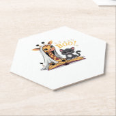 Cute Giraffe Ghost with Black Cat and Boo! Classic Untersetzer (angewinkelt)