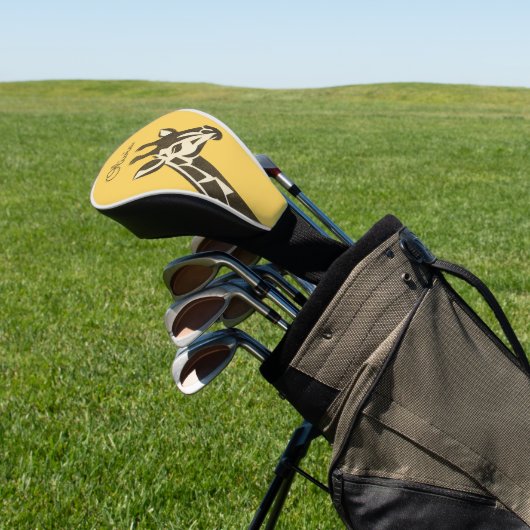 Cute giraffe head decoration golf headcover (In SItu)