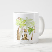 Cute Giraffe Illustration Jumbo-Tasse (Vorderseite Rechts)