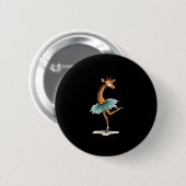 Cute giraffe in a tutu dancing as a ballerina, gif button (Vorne & Hinten)