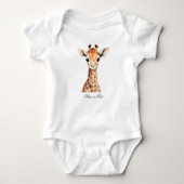 Cute Giraffe Jungle Baby Shower Party Beautiful Baby Strampler (Vorderseite)