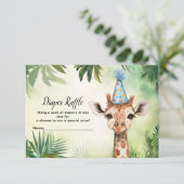 Cute Giraffe Jungle Baby Shower Party Beautiful Begleitkarte (Stehend Vorderseite)