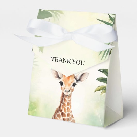 Cute Giraffe Jungle Baby Shower Party Beautiful Geschenkschachtel (Vorderseite)