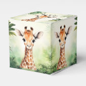 Cute Giraffe Jungle Baby Shower Party Beautiful Geschenkschachtel (Vorderseite)
