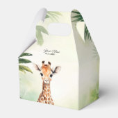 Cute Giraffe Jungle Baby Shower Party Beautiful Geschenkschachtel (Rückseite)
