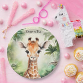 Cute Giraffe Jungle Baby Shower Party Beautiful Pa Pappteller (Party)