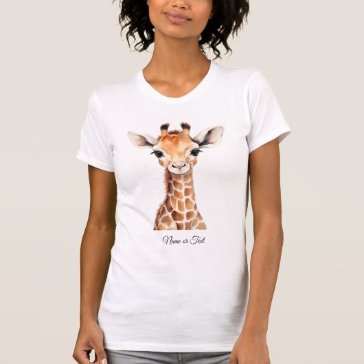 Cute Giraffe Jungle Baby Shower Party Beautiful T-Shirt (Vorderseite)
