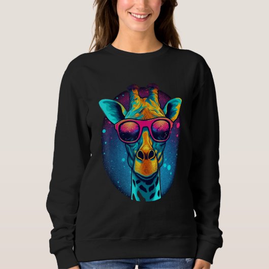 Cute Giraffe Men Women Kids 7 Sweatshirt (Vorderseite)
