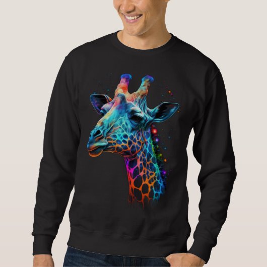 Cute Giraffe Men Women Kids Sweatshirt (Vorderseite)