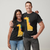 Cute Giraffe Piano Music T-Shirt (Unisex)