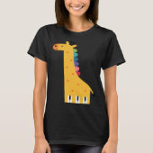 Cute Giraffe Piano Music T-Shirt (Vorderseite)
