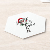 Cute Giraffe With Santa Hat Merry Xmas Giraffe Lov Untersetzer (angewinkelt)