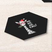 Cute Giraffe With Santa Hat Merry Xmas Giraffe Lov Untersetzer (angewinkelt)