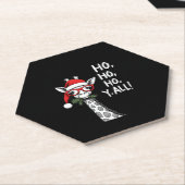 Cute Giraffe With Santa Hat Merry Xmas Giraffe Lov Untersetzer (angewinkelt)