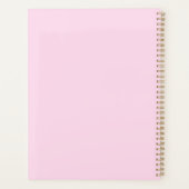 Cute Girl Boss Pink and Red Custom Name Year Planer (Rückseite)