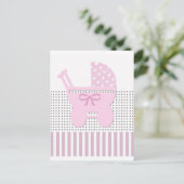 Cute Girl Carriage Postkarte (Stehend Vorderseite)