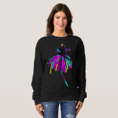 Cute Girl Dress Unique Hand Drawn Women Graphics Sweatshirt (Vorne ganz)