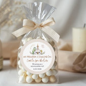 Cute Girl First Holy Communion Gifts and  Favors  Runder Aufkleber