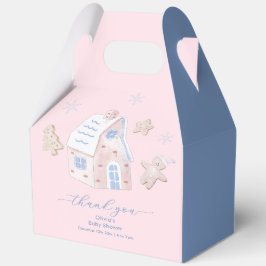Cute Girl Gingerbread Village Baby Shower Geschenkschachtel