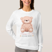 Cute Girl Orange Teddy Bear Mommy To BeBaby Shower T-Shirt (Vorderseite)