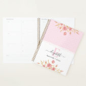 Cute Girl Pink Gold Roses Planer (Anzeige)