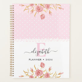 Cute Girl Pink Gold Roses Planer