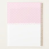 Cute Girl Pink Gold Roses Planer (Rückseite)