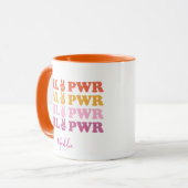 Cute Girl Power Peace Sign Tasse (Vorderseite Links)