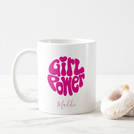 Cute Girl Power with Heart Kaffeetasse (Mit Donut)