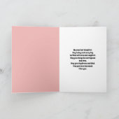 Cute girl riding bicycle daughter birthday wishes karte (Innenseite)