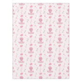 Cute Girls Birthday Pink Dinosaur Tischdecke (Vorderseite)