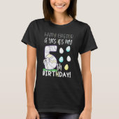 Cute Girls Happy Easter Yes It's My 5th Birthday 5 T-Shirt (Vorderseite)