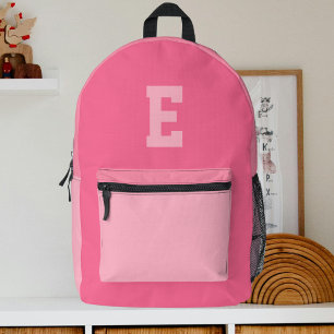 Cute Girls Pretty Pink Monogram Bedruckter Rucksack