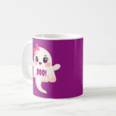 Cute girly Boo! Ghost Kaffeetasse (Vorderseite Links)